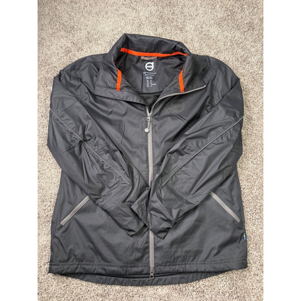 Official Volvo Merchandise Men Small Black Full Zip Jacket Windbreaker Sweden